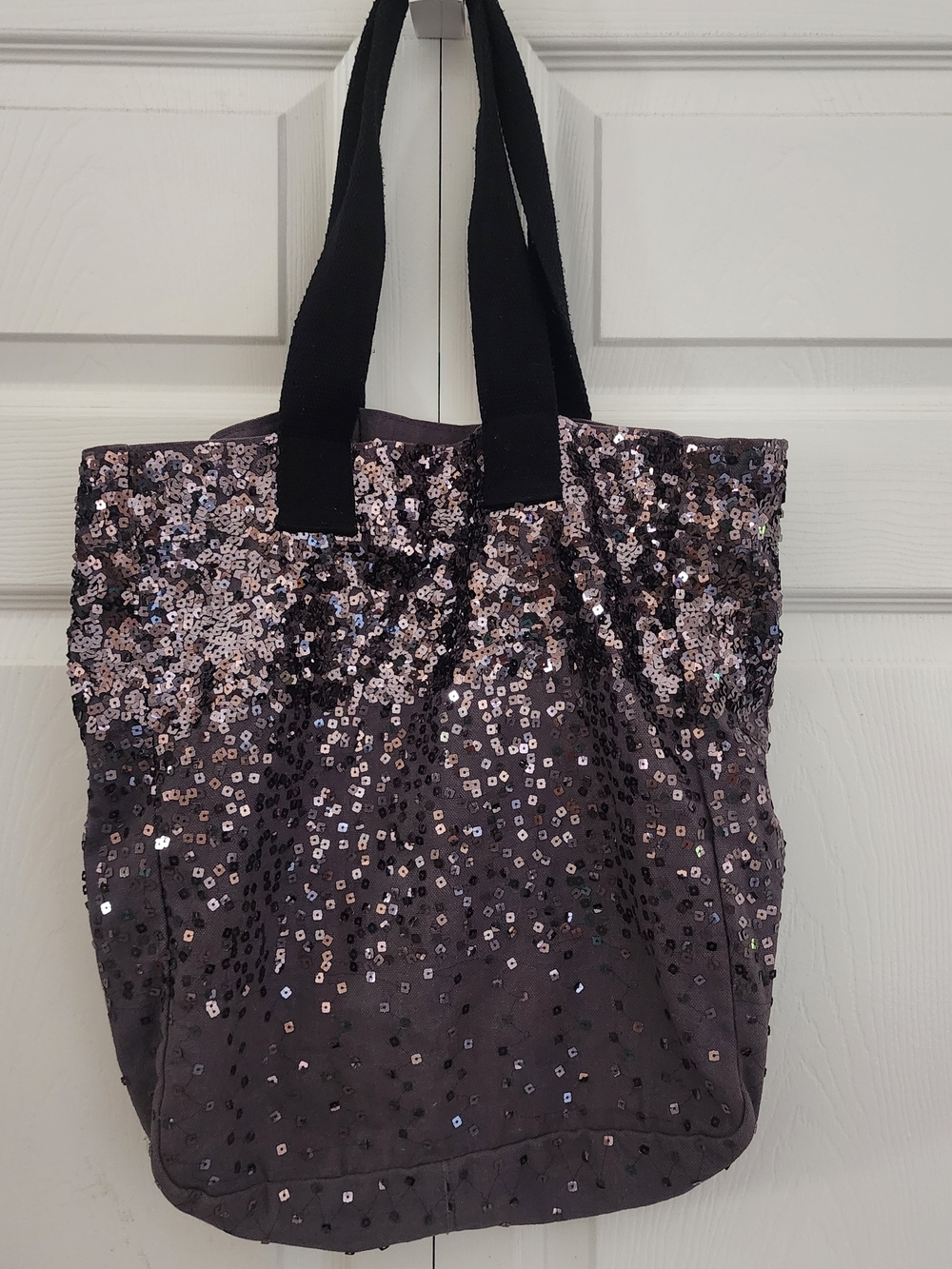 Y2K Aeropostale Black Gray Sequin Tote Mcbling Bag, Shoulder Bag